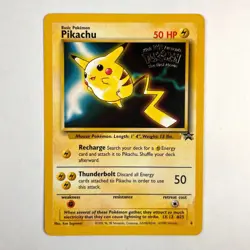 Pikachu #4 Black Star Promo Pokemon Card First Movie WB STAMP WOTC 1999 - Image 1