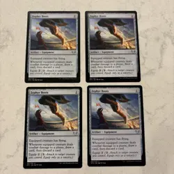 Magic the Gathering MTG Zephyr Boots Playset Of 4 Cards - Image 1