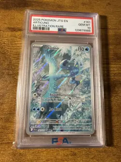 2025 POKEMON JTG EN-JOURNEY TOGETHER ILLUSTRATION RARE #161 ARTICUNO PSA 10 - Image 1