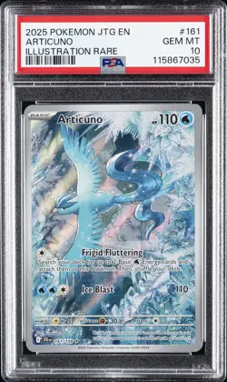 2025 POKEMON JTG EN-JOURNEY TOGETHER ILLUSTRATION RARE #161 ARTICUNO PSA 10 - Image 1