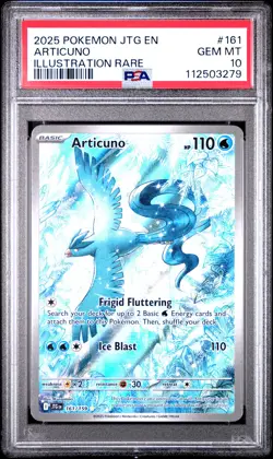 2025 POKEMON JTG EN-JOURNEY TOGETHER ILLUSTRATION RARE #161 ARTICUNO PSA 10 - Image 1