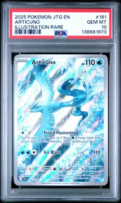 2025 POKEMON JTG EN-JOURNEY TOGETHER ILLUSTRATION RARE #161 ARTICUNO PSA 10 - Image 1