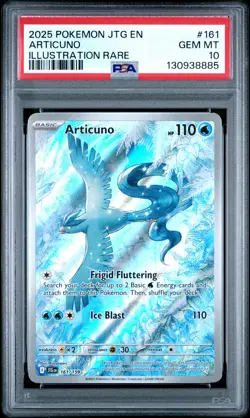 2025 POKEMON JTG EN-JOURNEY TOGETHER ILLUSTRATION RARE #161 ARTICUNO PSA 10 - Image 1
