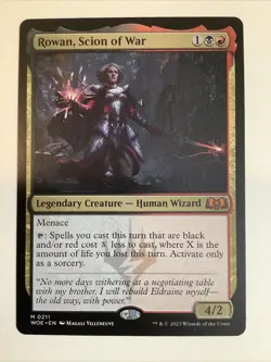 MTG WOE: ROWAN, SCION OF WAR (Legendary Creature) Regular Art Mythic 0211 - Image 1