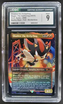 2025 MAGIC THE GATHERING SHADOW THE HEDGEHOG MYTHIC FOIL BORDERLESS CGC 9 PT - Image 1