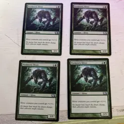 Magic MTG Magic 2014 4x Predatory Sliver #189/249 TCG CCG M14 Playset - Image 1