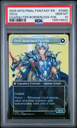 2025 MTG FINAL FANTASY #0380 CECIL, DARK KNIGHT/CECIL, REDEEMED PALADIN PSA 10 - Image 1