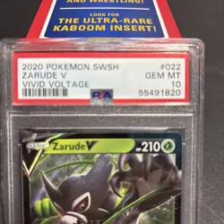 2020 Pokemon SWSH Vivid Voltage Zarude V #022 PSA 10 - Image 3
