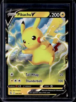 2021 Pokemon SWSH Fusion Strike Pikachu V #086/264 - Image 1