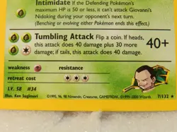Giovanni's Nidoking - Gym Challenge 7/132 Holo Rare Pokemon TCG Near Mint (X79JJ - Image 2