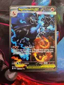 Mega Charizard X Ex #125 Pokemon Phantasmal Flames FROM UPC SLEEVED TOP LOADED! - Image 1