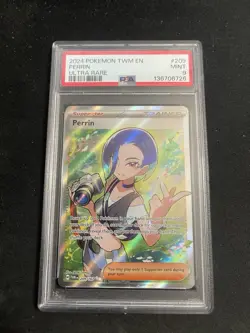 Pokemon TCG 2024 - Perrin - TWM EN - Ultra Rare - MINT PSA9 - Image 1