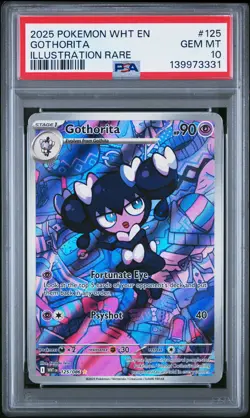 2025 POKEMON WHT EN-WHITE FLARE ILLUSTRATION RARE #125 GOTHORITA PSA 10 - Image 1