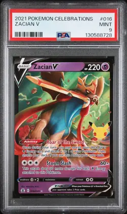Pokemon Celebrations Zacian V 016/025 Ultra Rare Holo PSA 10 Gem Mint - Image 1