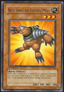 Yugioh Neo-Spacian Grand Mole DP06-EN002 Rare 1st Ed - MP - Image 1