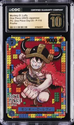 2025 ONE PIECE JPN PC: ONE PIECE DAY '25 PROMO MONKEY D. LUFFY CGC 10 PRISTINE - Image 1