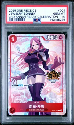 2025 ONE PIECE SIMPLIFIED CHINESE PROMOS 3RD ANV #004 JEWELRY BONNEY PSA 10 - Image 1