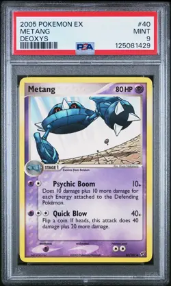 2005 POKEMON EX DEOXYS #40 METANG PSA 9 - Image 1