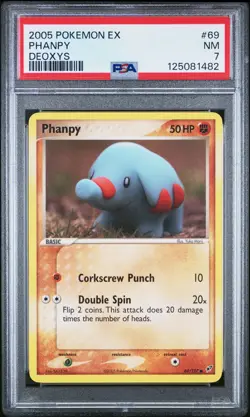 2005 POKEMON EX DEOXYS #69 PHANPY PSA 7 - Image 1