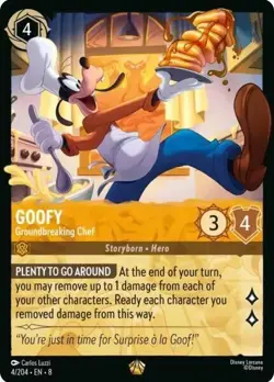 Disney Lorcana Goofy Groundbreaking Chef #4/204 Reign of Jafar (8) *Legendary* - Image 1