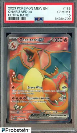 2023 Pokemon TCG Mew EN Ultra Rare #183 Charizard Ex PSA 10 GEM MINT - Image 1