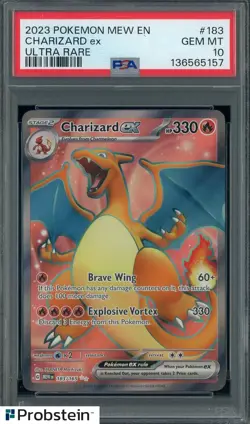2023 Pokemon TCG Mew EN Ultra Rare #183 Charizard Ex PSA 10 GEM MINT - Image 1