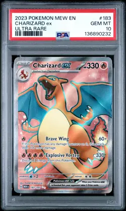 2023 POKEMON MEW EN-151 ULTRA RARE #183 CHARIZARD EX PSA 10 - Image 1