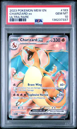 2023 POKEMON MEW EN-151 ULTRA RARE #183 CHARIZARD EX PSA 10 - Image 1