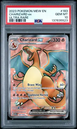 2023 POKEMON MEW EN-151 ULTRA RARE #183 CHARIZARD EX PSA 10 - Image 1