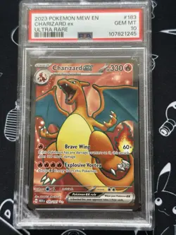 Charizard ex 183/165 Pokemon 2023 Mew EN 151 Ultra Rare PSA 10 Gem Mint Card - Image 1