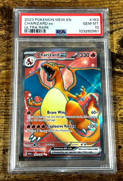 2023 Pokemon Charizard MEW EN Ultra Rare #183 PSA 10 - Image 1
