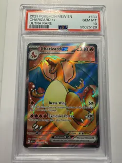 2023 POKEMON MEW EN-151 ULTRA RARE #183 CHARIZARD EX PSA 10 Gem Mint - Image 1