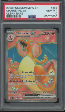 2023 Pokemon MEW EN Ultra Rare #183 Charizard ex Gem Mint PSA 10 - Image 1