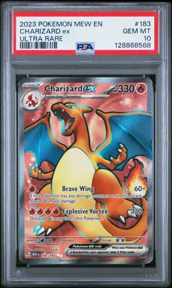 2023 POKEMON MEW EN-151 ULTRA RARE #183 CHARIZARD EX PSA 10 - Image 1