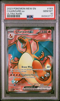 2023 POKEMON MEW EN-151 ULTRA RARE #183 CHARIZARD EX PSA 10 - Image 1