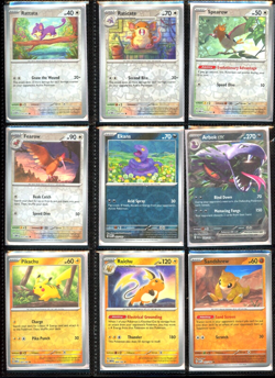 POKEMON SV 151 - COMPLETE PARALLEL (RE-HOLO) BASE SET 001-165 W/BINDER & PROMOS! - Image 4