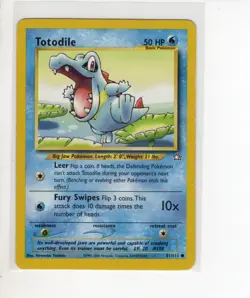 TOTODILE NEO GENESIS SET POKEMON CARD 81/111 MP-HP - Image 1