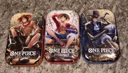 One Piece Card Game Mini Tin Pack Set Vol 2 Luffy, Sabo, Ace NEW SEALED x 3.VHTF - Image 1