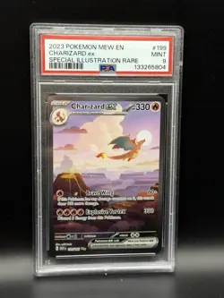 Pokemon TCG Charizard EX 199/165 SV Scarlet & Violet 151 Card PSA 9 Mint - Image 1