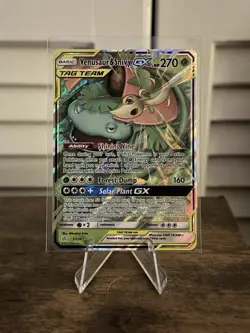 Pokemon TCG Venusaur Snivy GX Holo Card 1/236 Sm-Cosmic Eclipse - Image 1