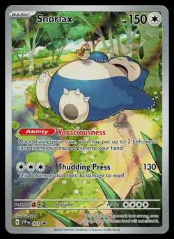 Pokemon Card - Snorlax Scarlet & Violet Promo 051 Holo Illustration Rare - Image 1