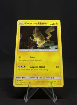 Detective Pikachu 10/18 Holo Rare Pokemon Card NM - Image 1