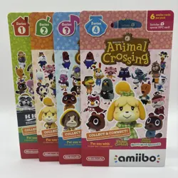 Animal Crossing Amiibo Cards Series 1 2 3 4 Sealed X4 - Image 1