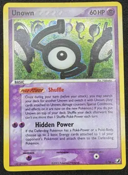 Unown S/28 EX Unseen Forces Rare Holo Pokemon Card TCG MP - Image 1