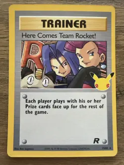 Pokemon Here Comes Team Rocket 15/82 Celebrations Holo Card NM - Image 1