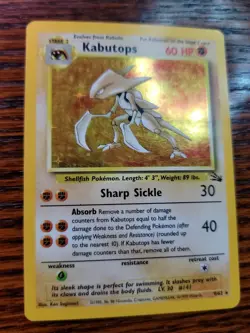 Kabutops - MP Holo Rare - Vintage WotC 1999 English 9/62 Fossil Set Pokemon Card - Image 2