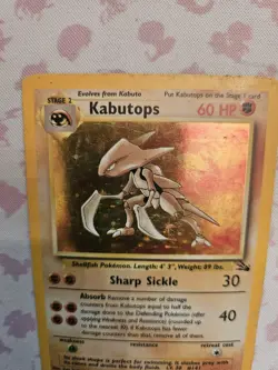 Pokemon TCG Kabutops Holo Rare Unlimited Card 9/62 Fossil MP/HP - Image 4