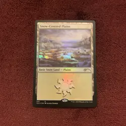 Snow-Covered Plains (1) Secret Lair Drop Foil NM Unplayed Magic The Gathering - Image 1