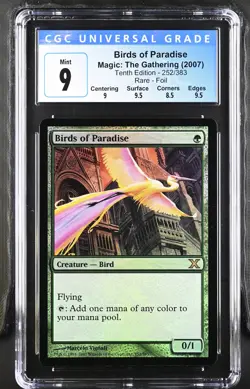 BIRDS OF PARADISE 10th Edition Foil Rare CGC 9 MTG [Nostalgium] - Image 1