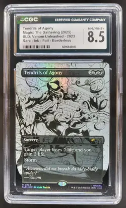 MAGIC THE GATHERING TENDRILS OF AGONY VENOM RARE INK FOIL BORDERLESS CGC 8.5 PT - Image 1